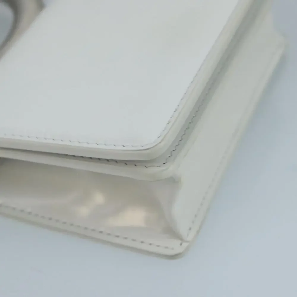 Salvatore Ferragamo Leather Hand Pouch White